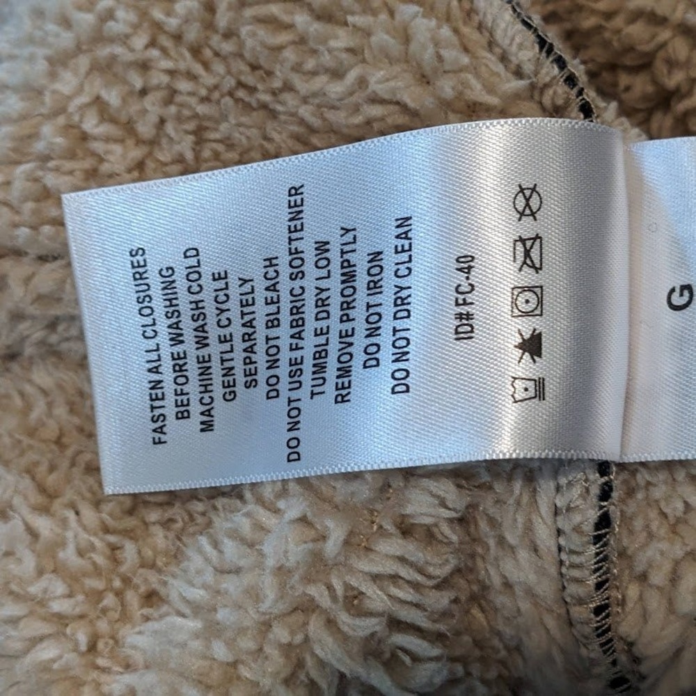 Free Country Mens Plaid Fleece Shirt Jacket Sherpa Lined Blue Brown Grey L - Picture 12 of 13